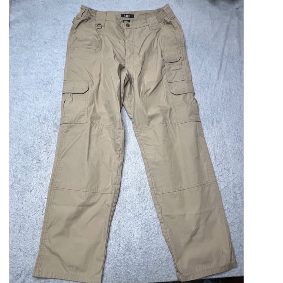 5.11 Tactical Other - 5.11 Tactical Cargo Pants Mens 36x32 Khaki Tan Ripstop Utility Work Trousers